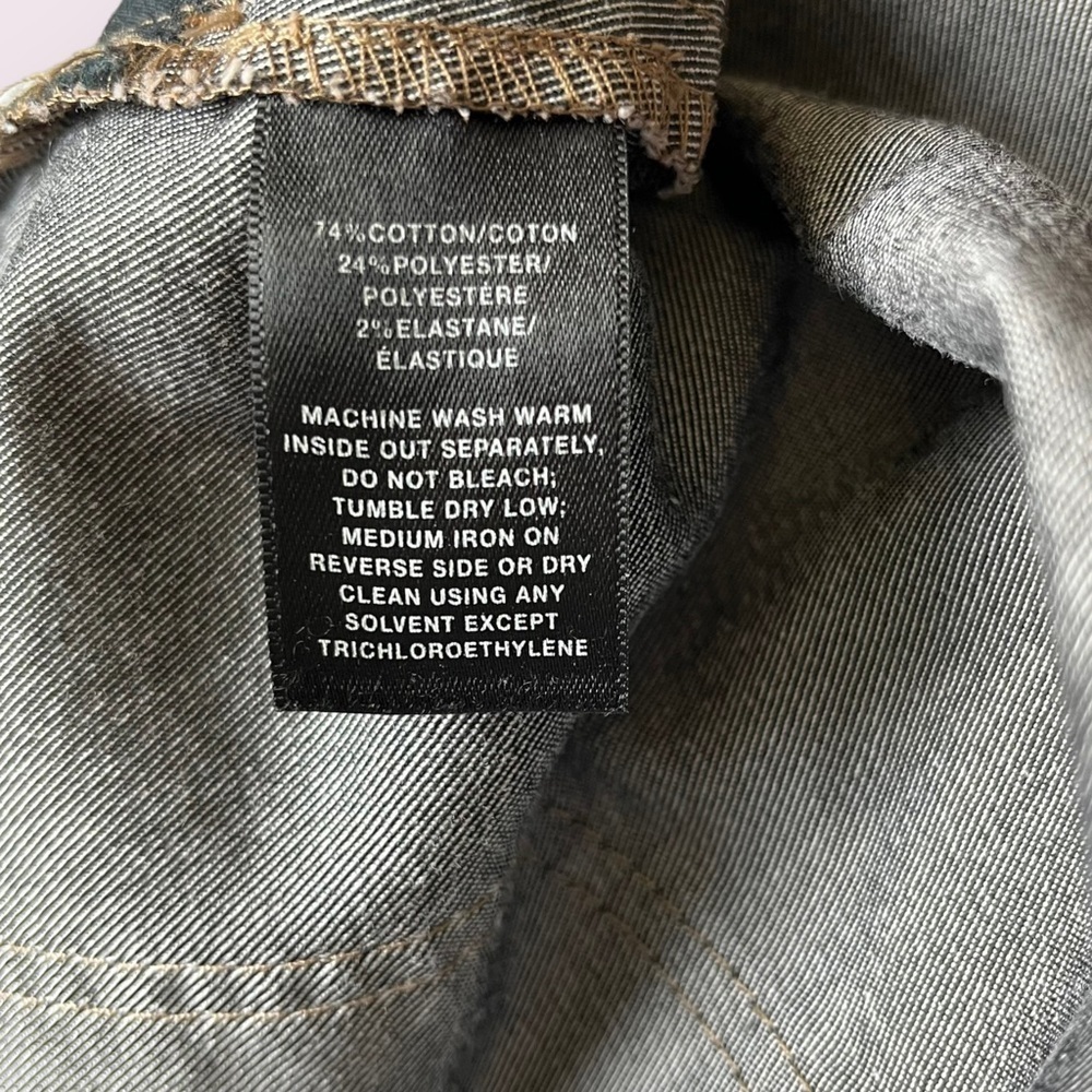 Lafayette 148 NY Metallic Cropped Slim Straight Jeans Size 6 - Picture 9 of 15